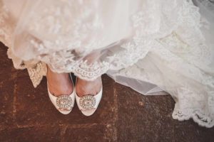 Wedding bride shoes White