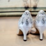 Bride white diamonds shoes