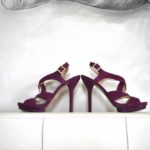 Wedding bride shoes purple