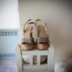 Wedding bride shoes country style