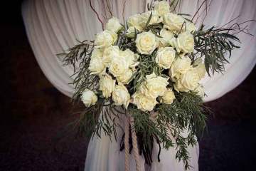 white flower tuscan wedding